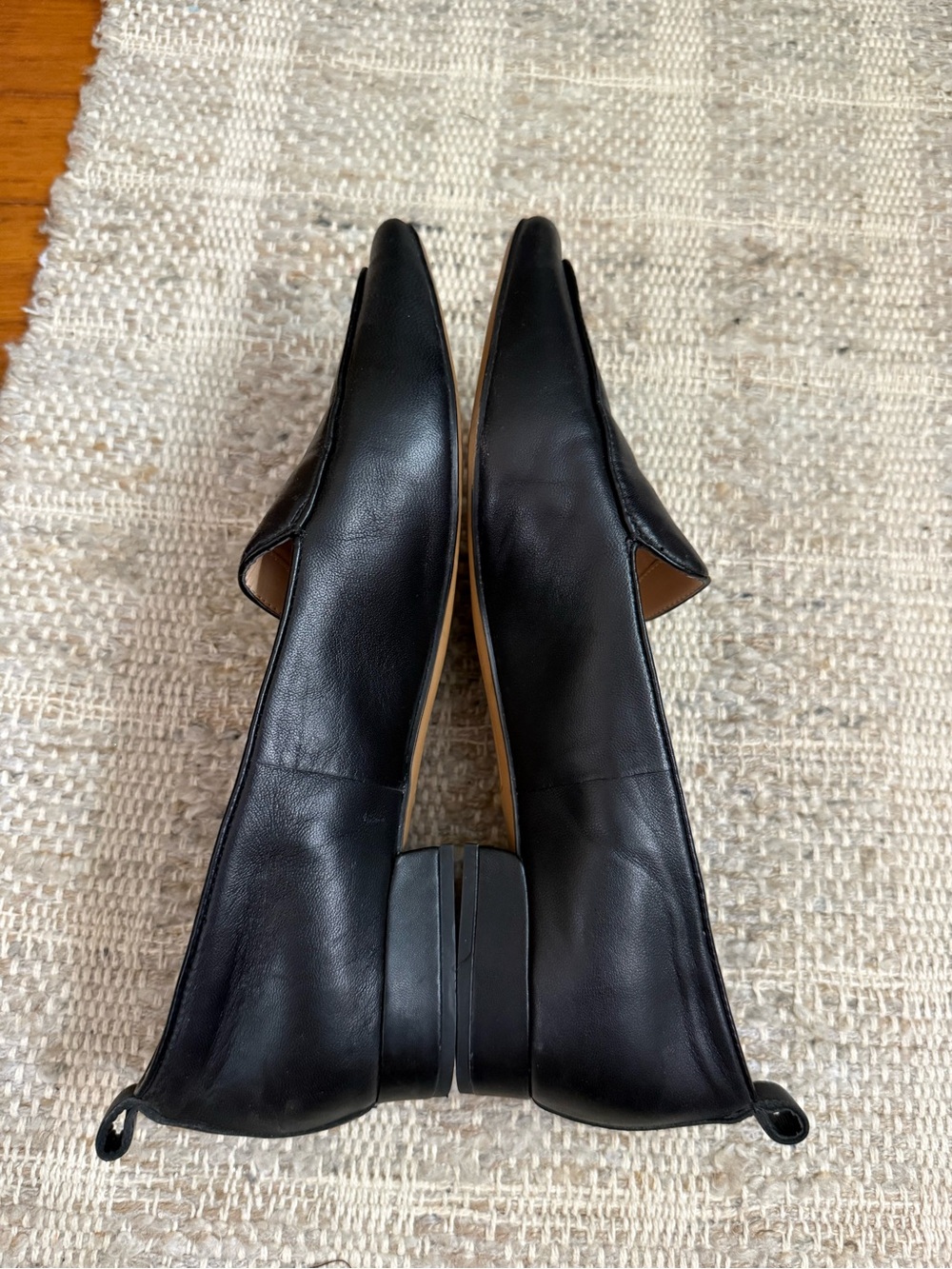 Franco Sarto Women's Black Leather Pointed Toe Loafers Size 8.5 - Picture 5 of 8
